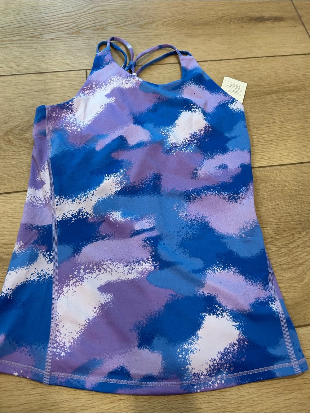 all in motion Blue & Purple Cloud Print One-Piece Swim Top